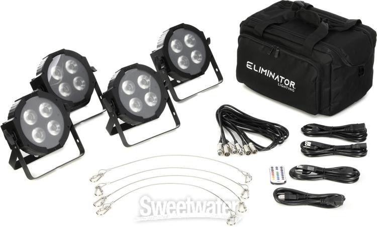 Eliminator Mega Flat Hex L Pak4 LED PAR Light Kit
