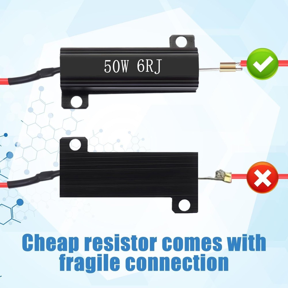 20pcs Load Resistor 50w 6rj LED Decoder Fix Error Code Hyper Flash Turn Signal