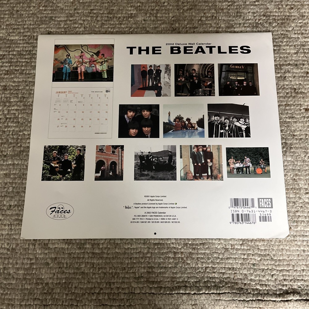 The Beatles 2002 Faces Calendar