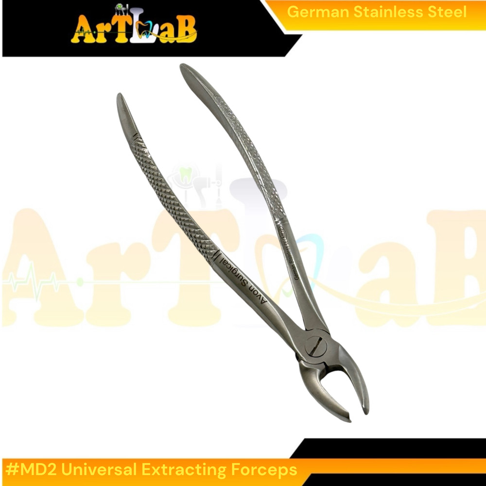 Extraction Forceps MD2, Upper First, Second, & Third Molars - Stainless Steel
