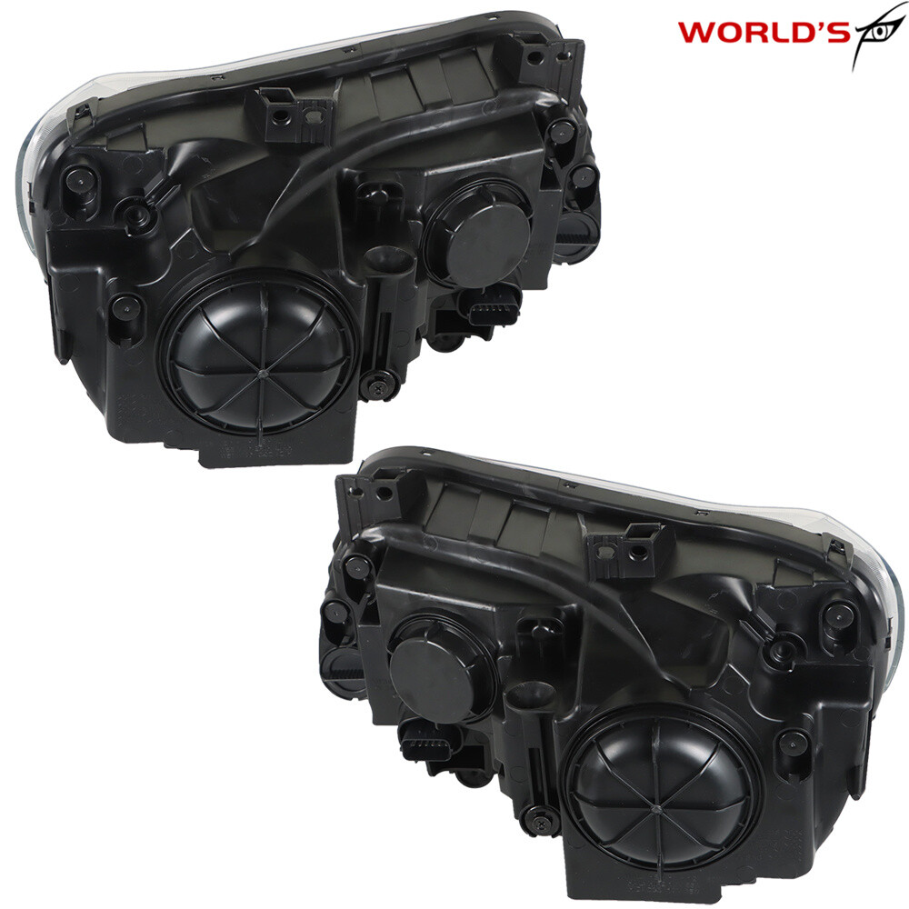 Headlight Set For Chrysler 300 2011-2014 Driver + Passenger Side Halogen Chrome