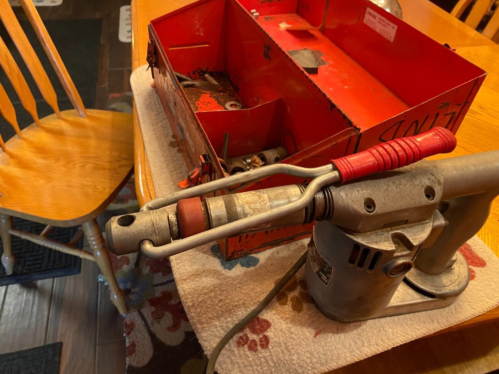Vintage Phillips Red Head Model 457 Impact Hammer with Case Box (bs-252)