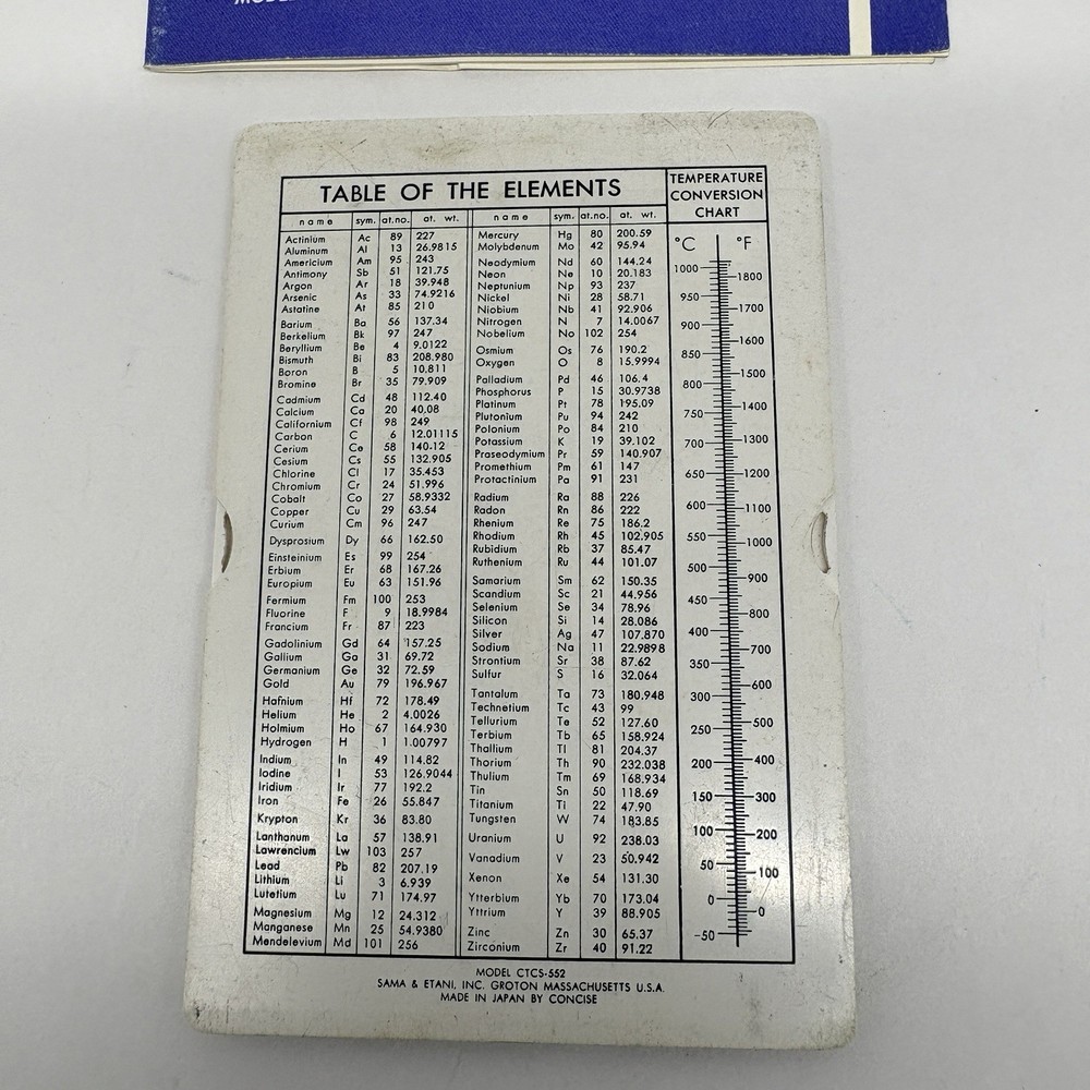 Vintage Concise CTCS-552 Circular Slide Rule Conversion Tables NUPRO Calculator