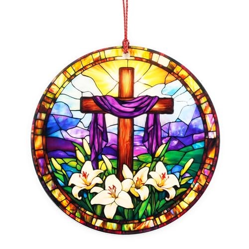 He is Risen Easter Decor – Religious Easter Cross Decoration for Easter Egg 1