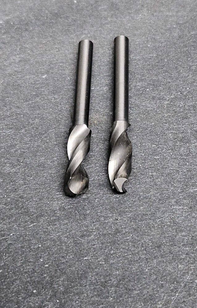 2pc #13 Solid Carbide Micro Drill Cutters Inc. USA .185" ⅛" Shank Machinist Bit