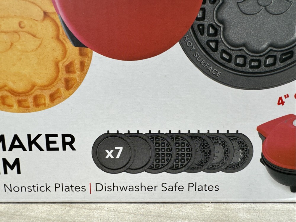 Dash Multimaker Mini Waffle Maker System w/ 7 Plates & Storage Box Costco NEW
