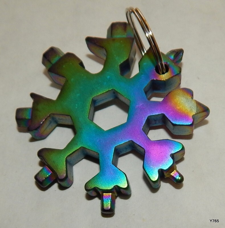 18-in-1 Snowflake Shape Keychain Multi-Tool