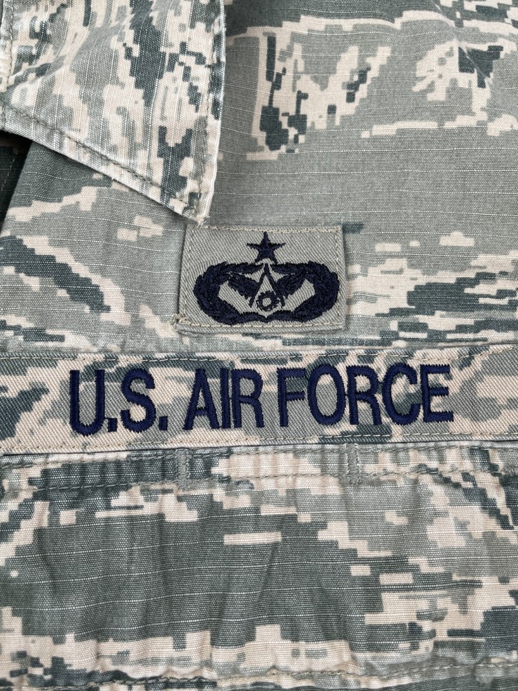 Air Force Men Utility Coat BDU Digital Camo Jacket Ripstop 44S