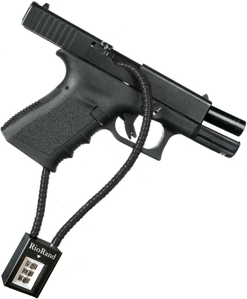 3-Digit Combination Trigger Lock with 15-Inch Gun Cable Security Lock