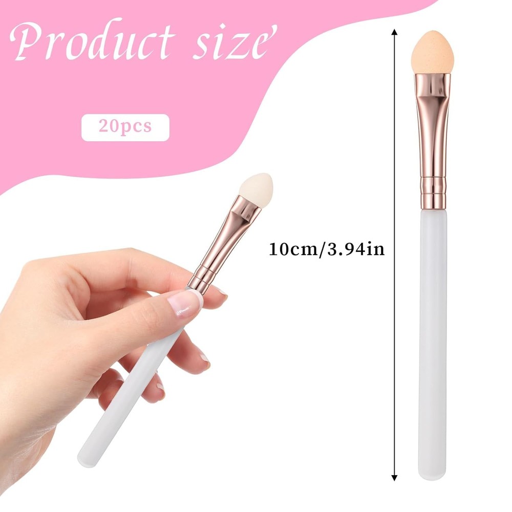 20pcs Eyeshadow Brush Sponge Applicators Tool Reusable Eyeshadow Applicators Too