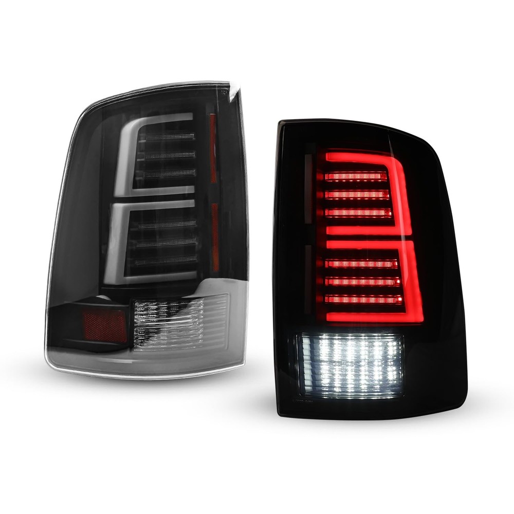 LED Sequential Tail Lights for Ram 1500 2500 3500 2009-2018 Halogen Models Smoke