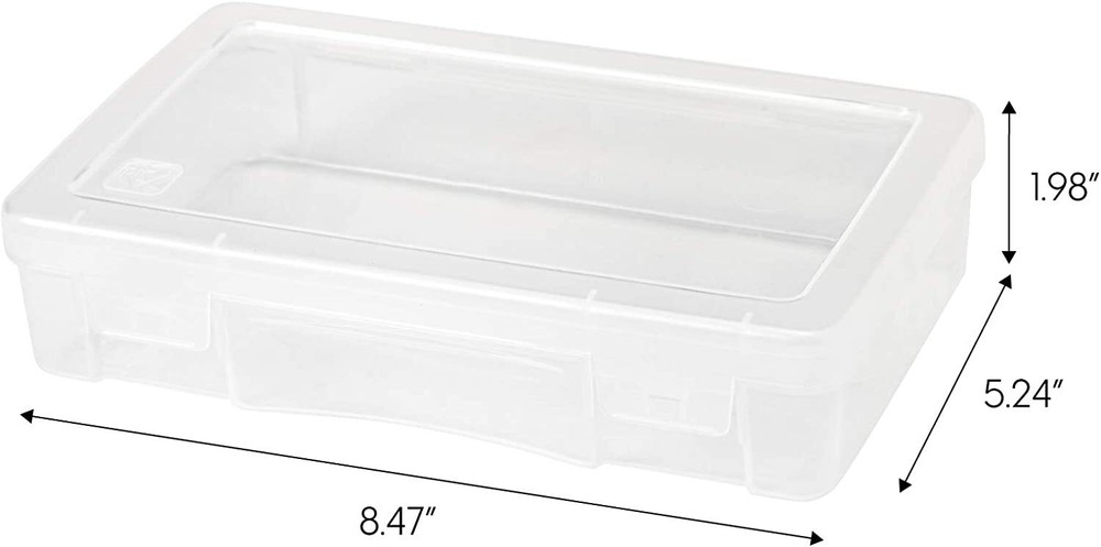 IRIS Medium School Supply Storage Cases (10 Pack) Clear