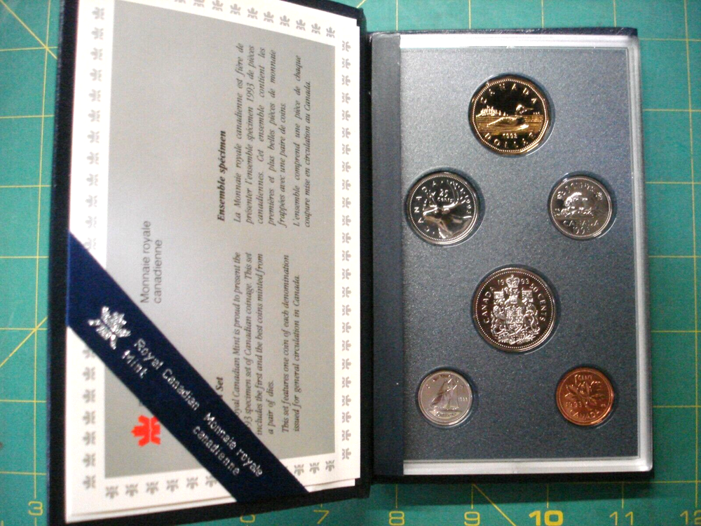 1993 ROYAL CANADIAN MINT SPECIMEN SET OGP AND COA