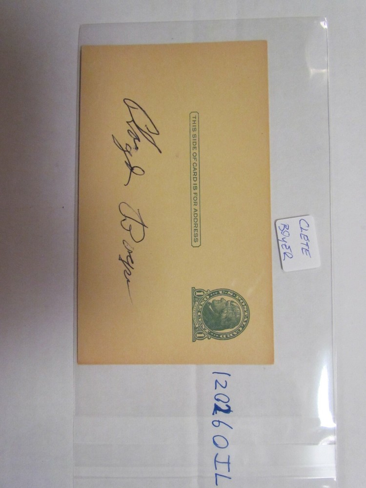 Clete Boyer Signed Postcard
