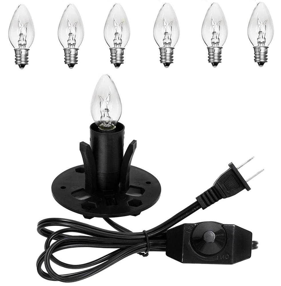 Himalayan Salt Lamp Cord Replacement with Dimmer Switch and E12 Halogen Salt ...