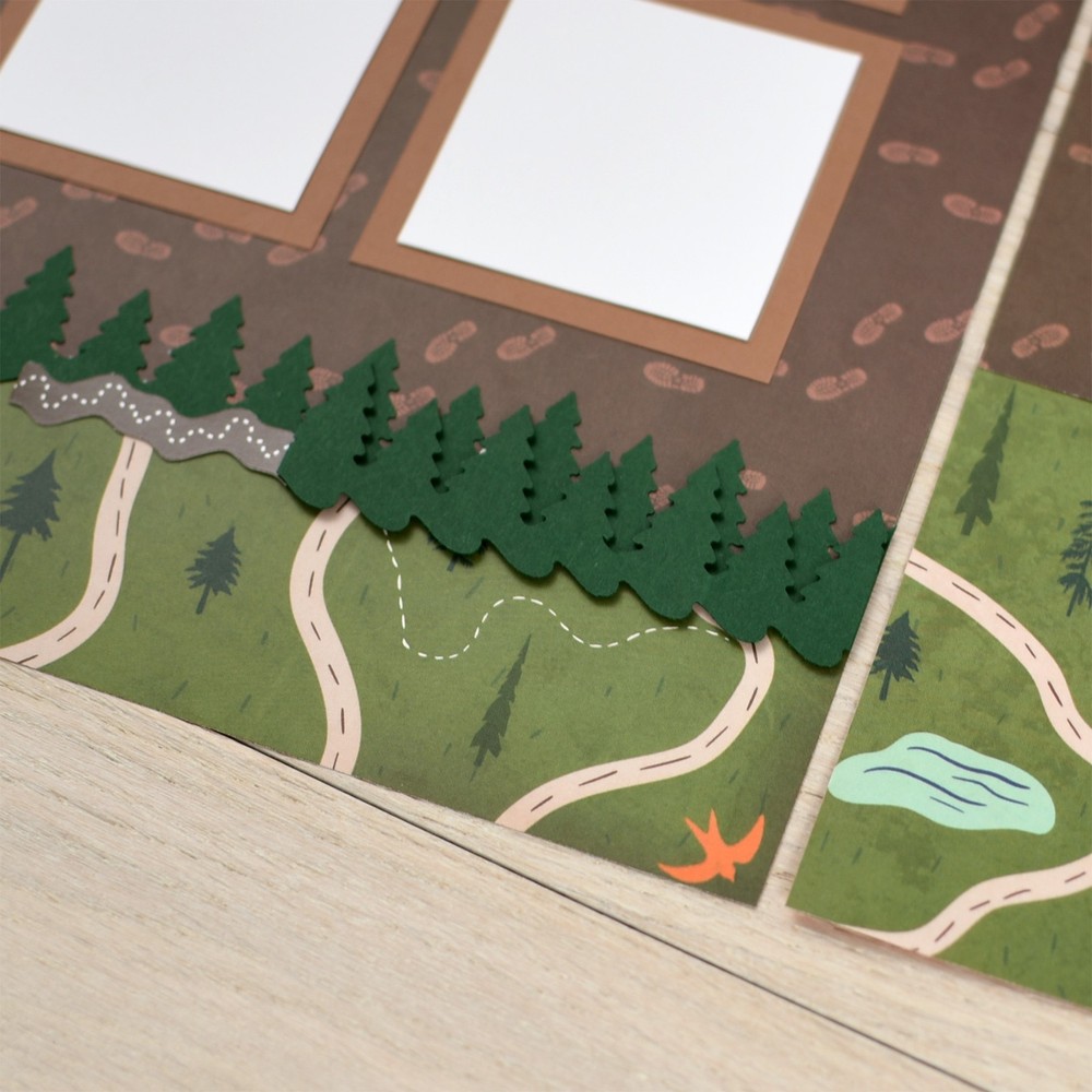 Creative Memories Hiking Memories Bundle includes FOREST SHORELINE border punch