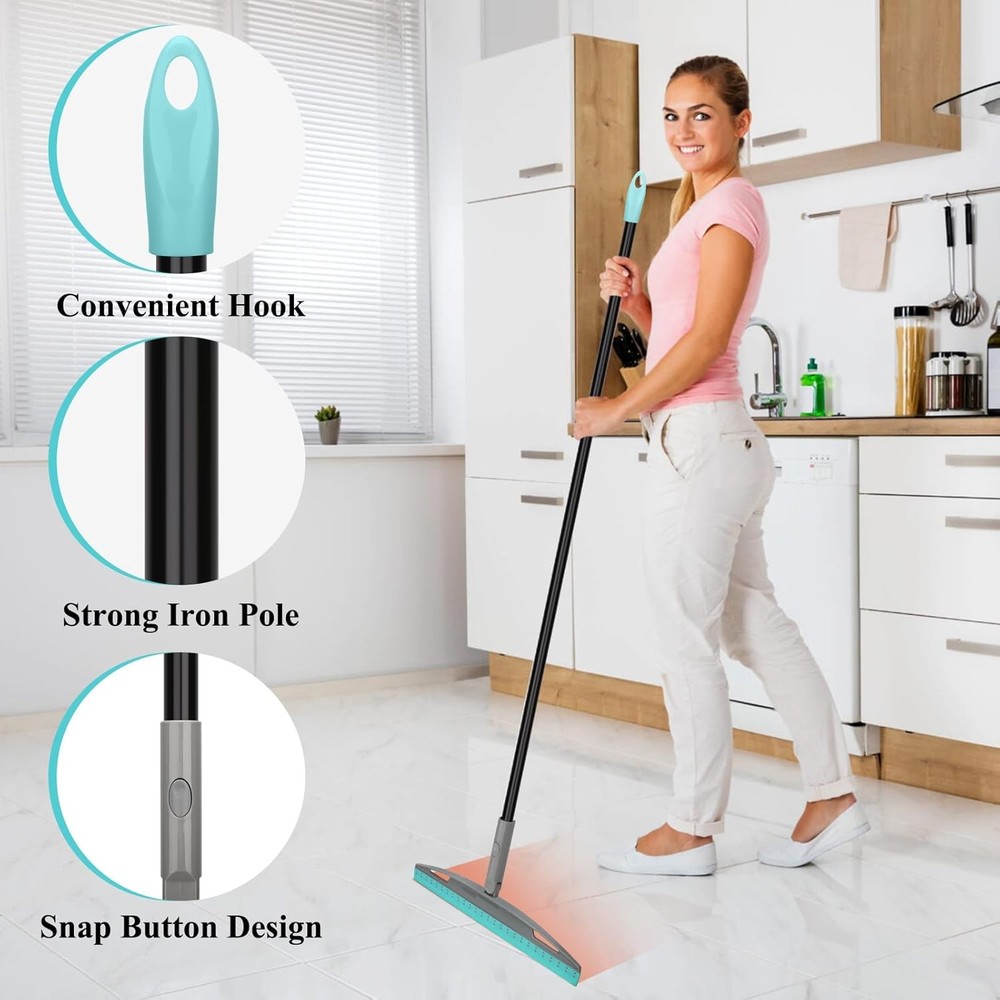 Multifunction Magic Broom, Silicone Floor Squeegee Broom Blue