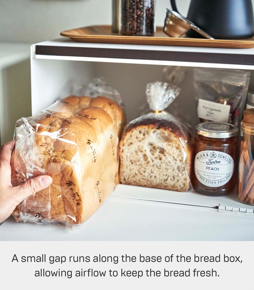 Yamazaki Home TOWER Bread Box -Countertop Bread Storage Container