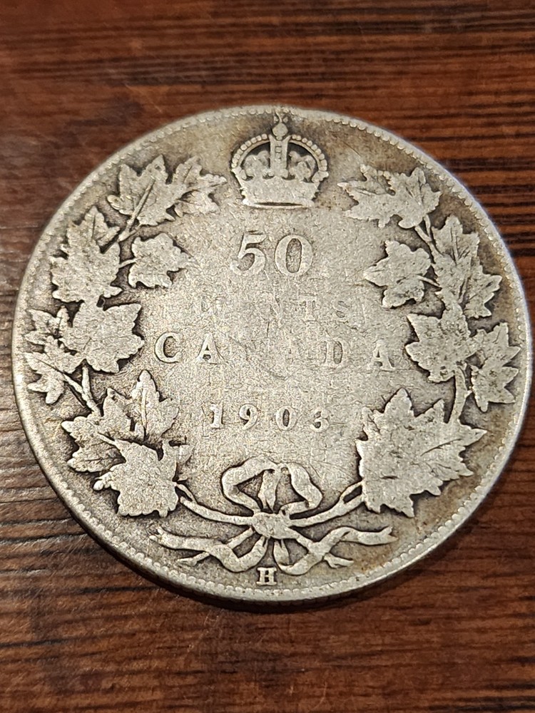 1903H Canada 50 Cents Silver Coin
