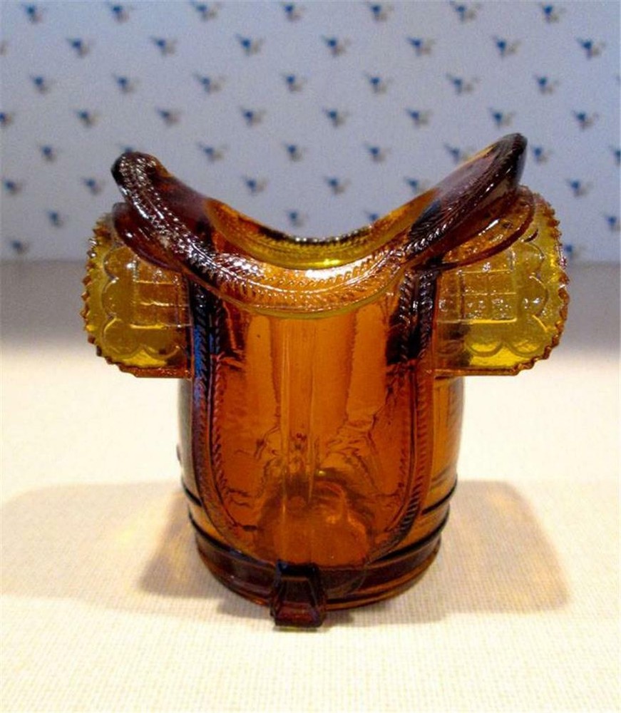 Amber Saddle Toothpick Holder