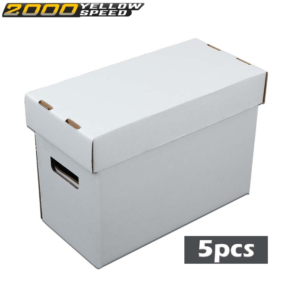 Short Comic Book White Storage Box Holds 150-175 Comics 5Pcs