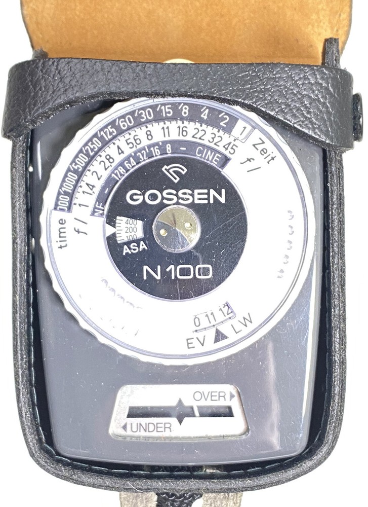 Vintage Gossen N100 Continous Light Meter with Case - West Germany