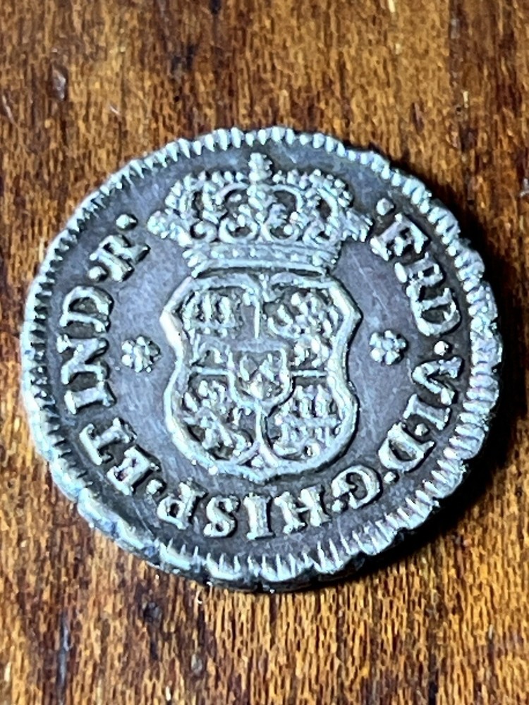 Medio Real México 1754 Excellent condition