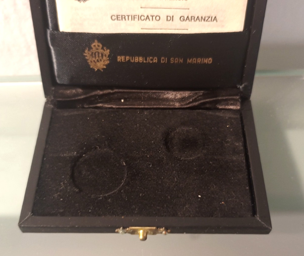San Marino Third Mint Gold Shields 1976 BOX ONLY