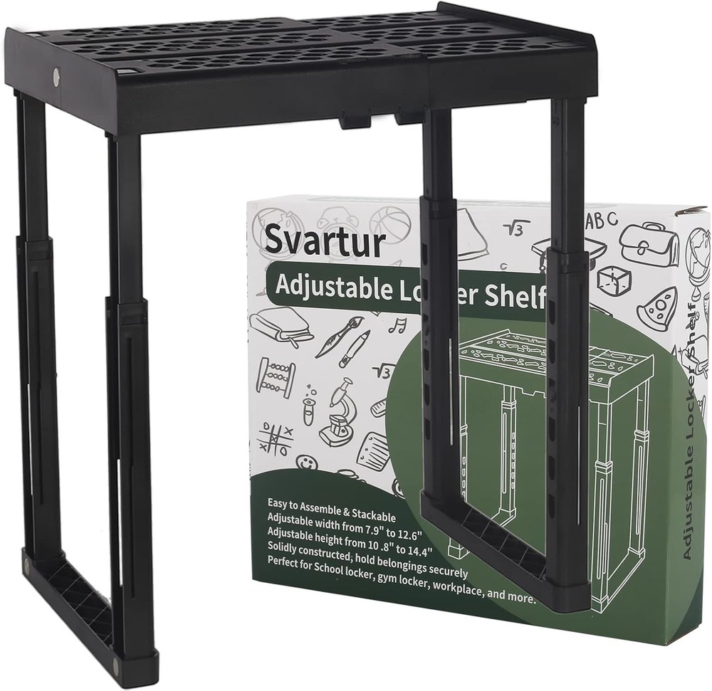 Locker Shelf for School LockerAdjustable Height and Width Locker Organizer Shelf