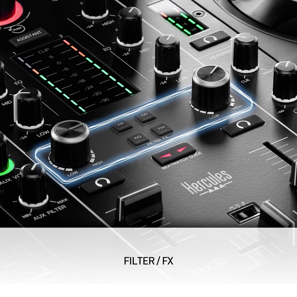 Hercules DJControl Inpulse 500: 2-deck USB DJ controller for Serato DJ and