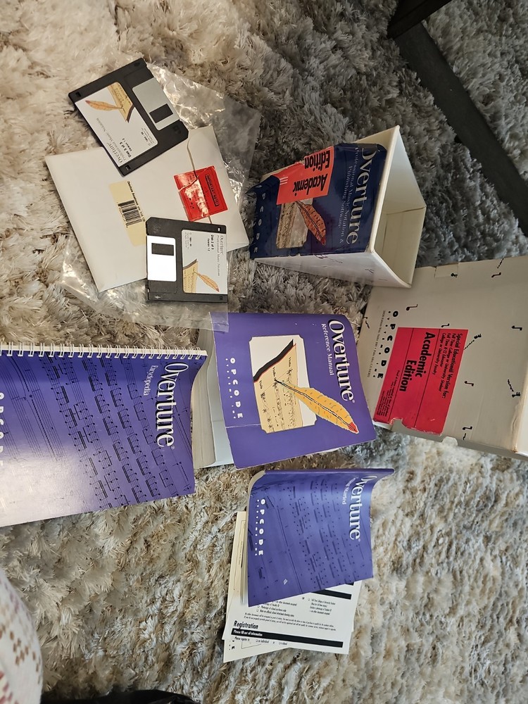 Opcode Overture Academic Edition Box Set Manuals Disks Vintage Music Software