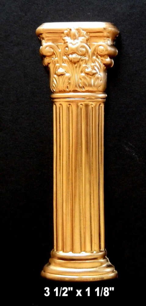 Baroque Decorative Columns / Raw Brass Stampings / 3 Sizes