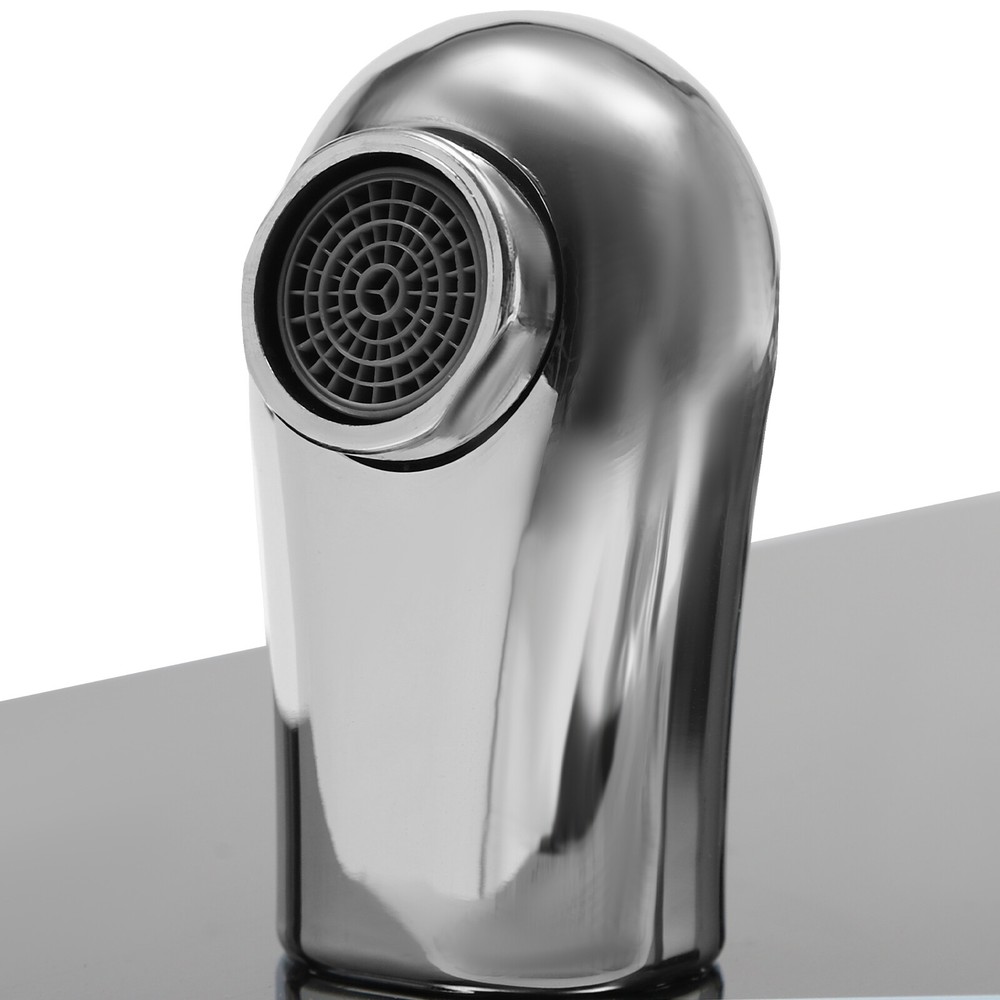 LED Rainfall Head Hand Shower Panel 8Jets Bathrooms Waterfall Jets Faucet System