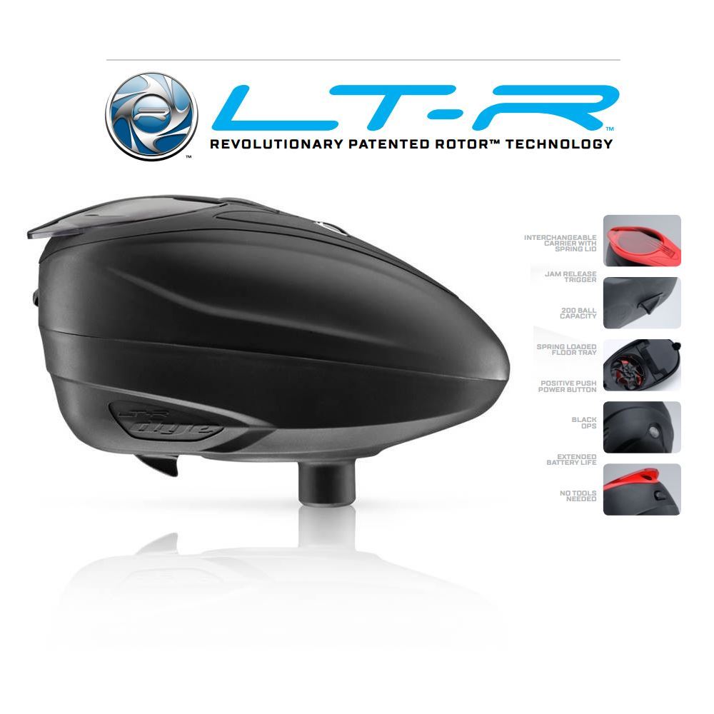 Dye LT-R Paintball Loader - Black / Black
