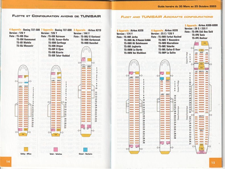 TunisAir timetable 2003/03/30