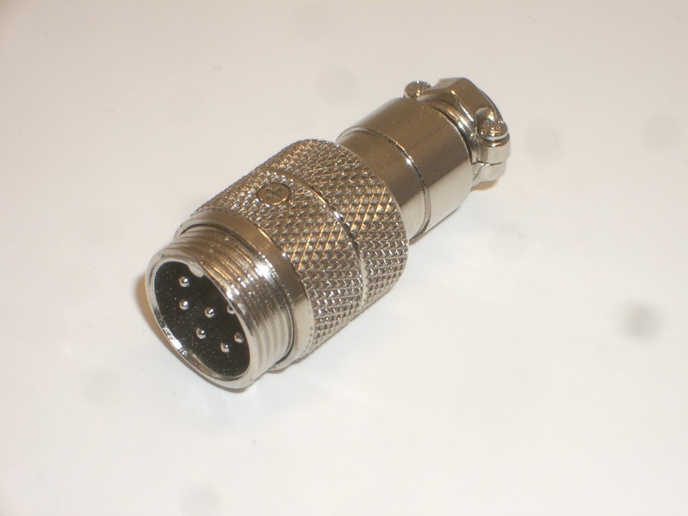 OPEK C-7E 7 PIN MALE METAL INLINE MIKE MICROPHONE CONNECTOR JACK
