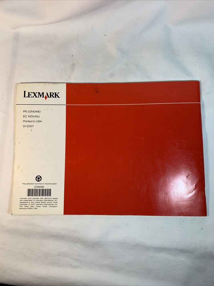 Lexmark 5400 Series User's Guide Book (Manual)