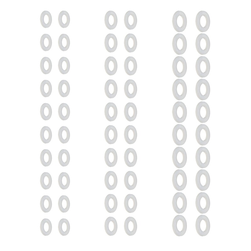 60pcs Practical White Plastic Washers For Versatile Applications In Engineering