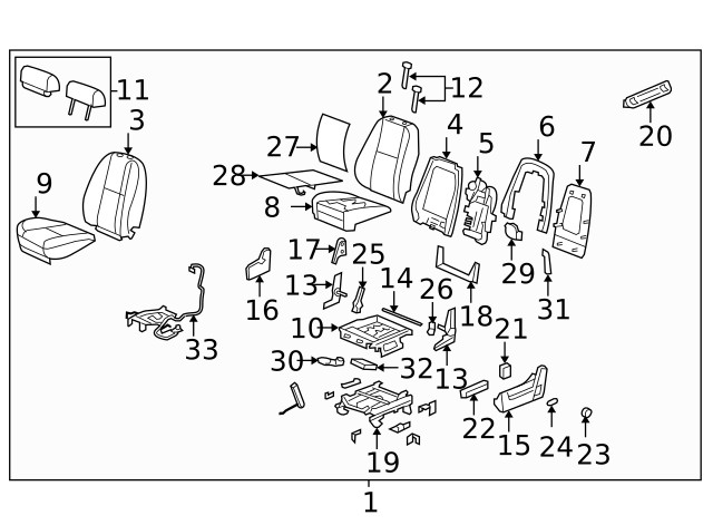 Genuine GM Seat Back Panel 20926223