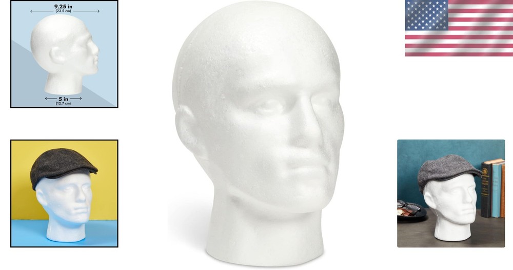 Unfinished Foam Mannequin Head for Creative Displays - Lightweight & Versatile
