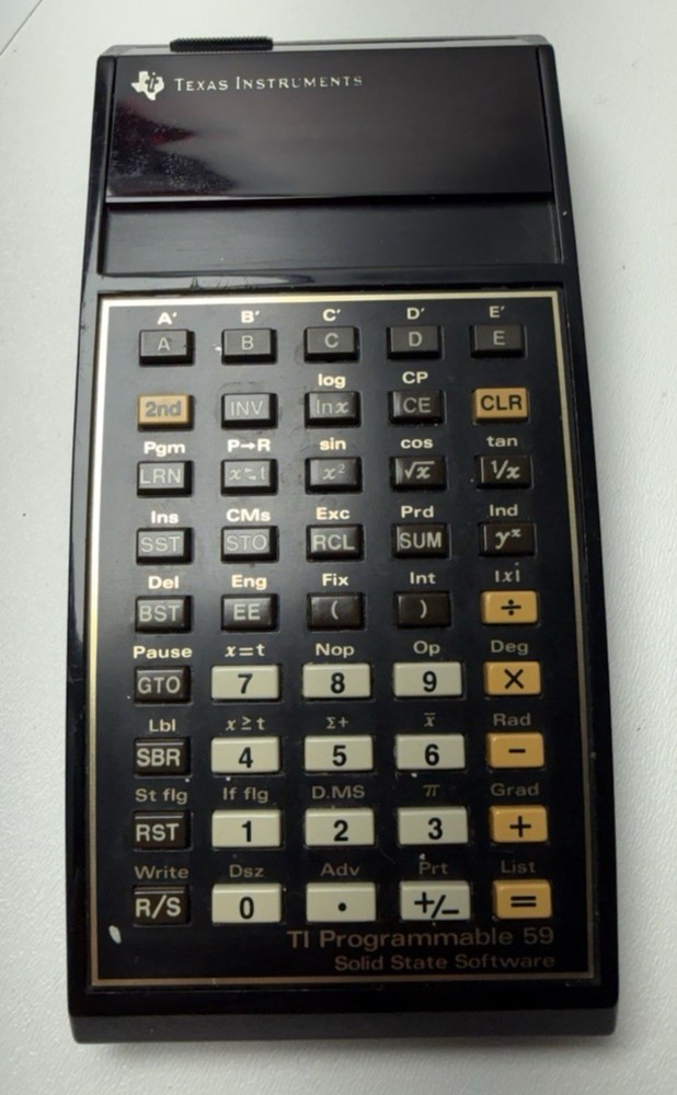 Texas Instruments TI-59 Programmable Calculator Applied Statistics Module Par