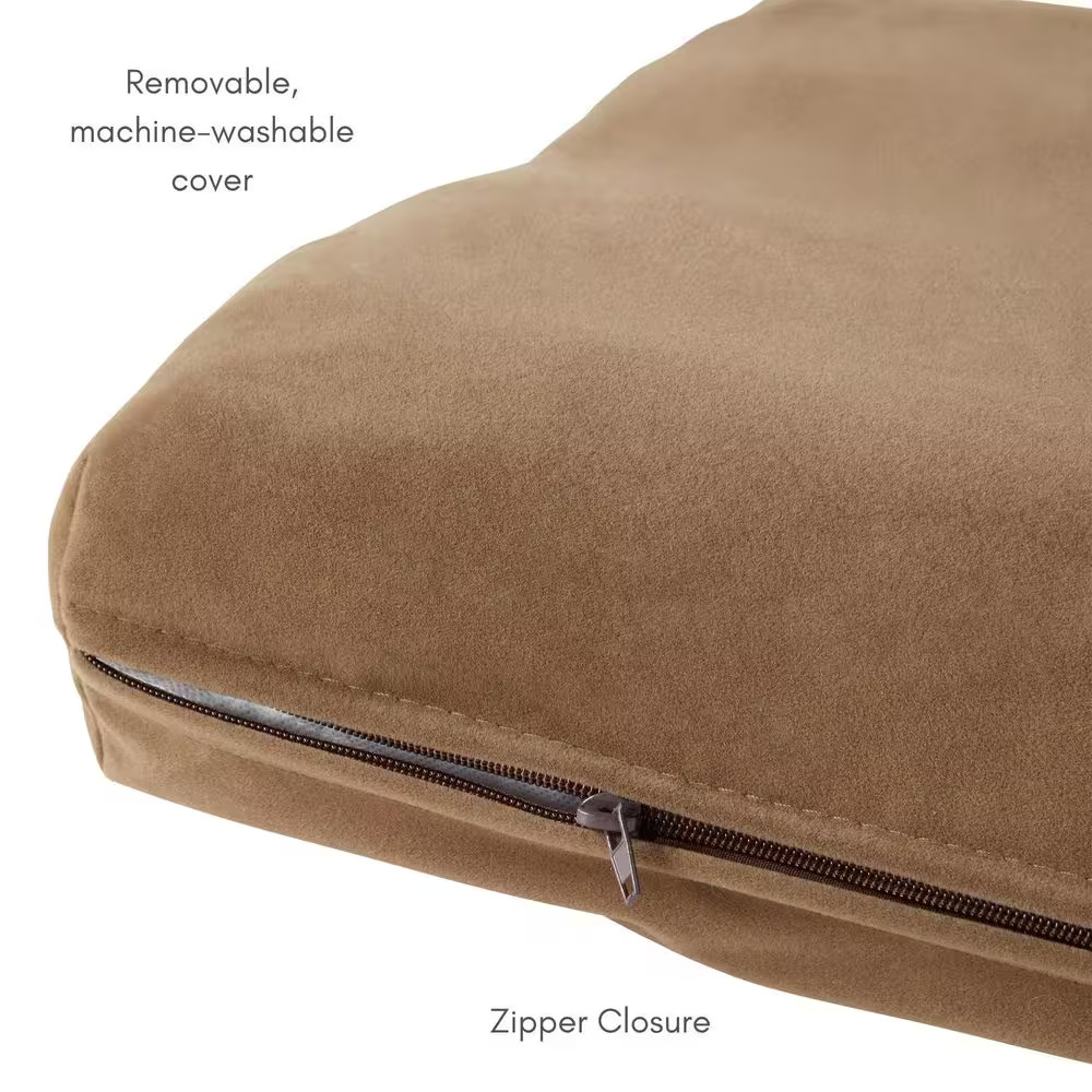 Cooper Medium Deluxe Latte Reversible Microfiber Crate Pad