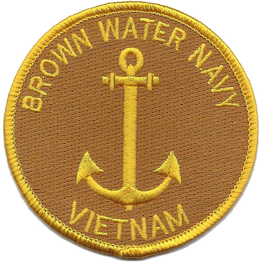 NAVY BROWN WATER VIETNAM EMBROIDERED PATCH