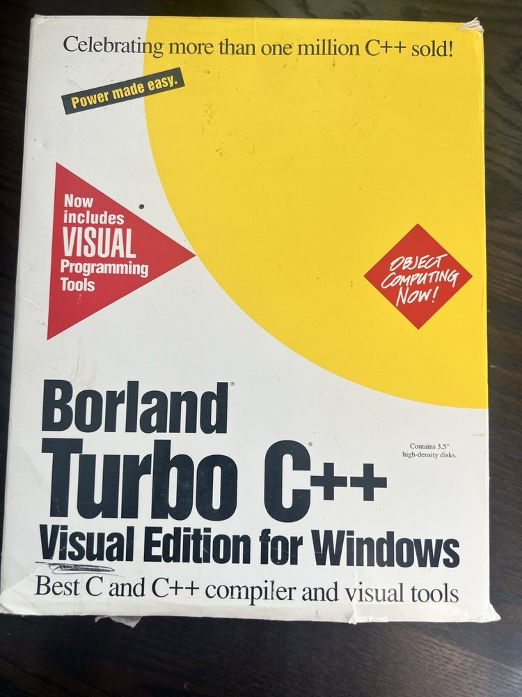 Borland Turbo C++ Visual Edition & Tools For Windows Version 3.1 3.5” Disks