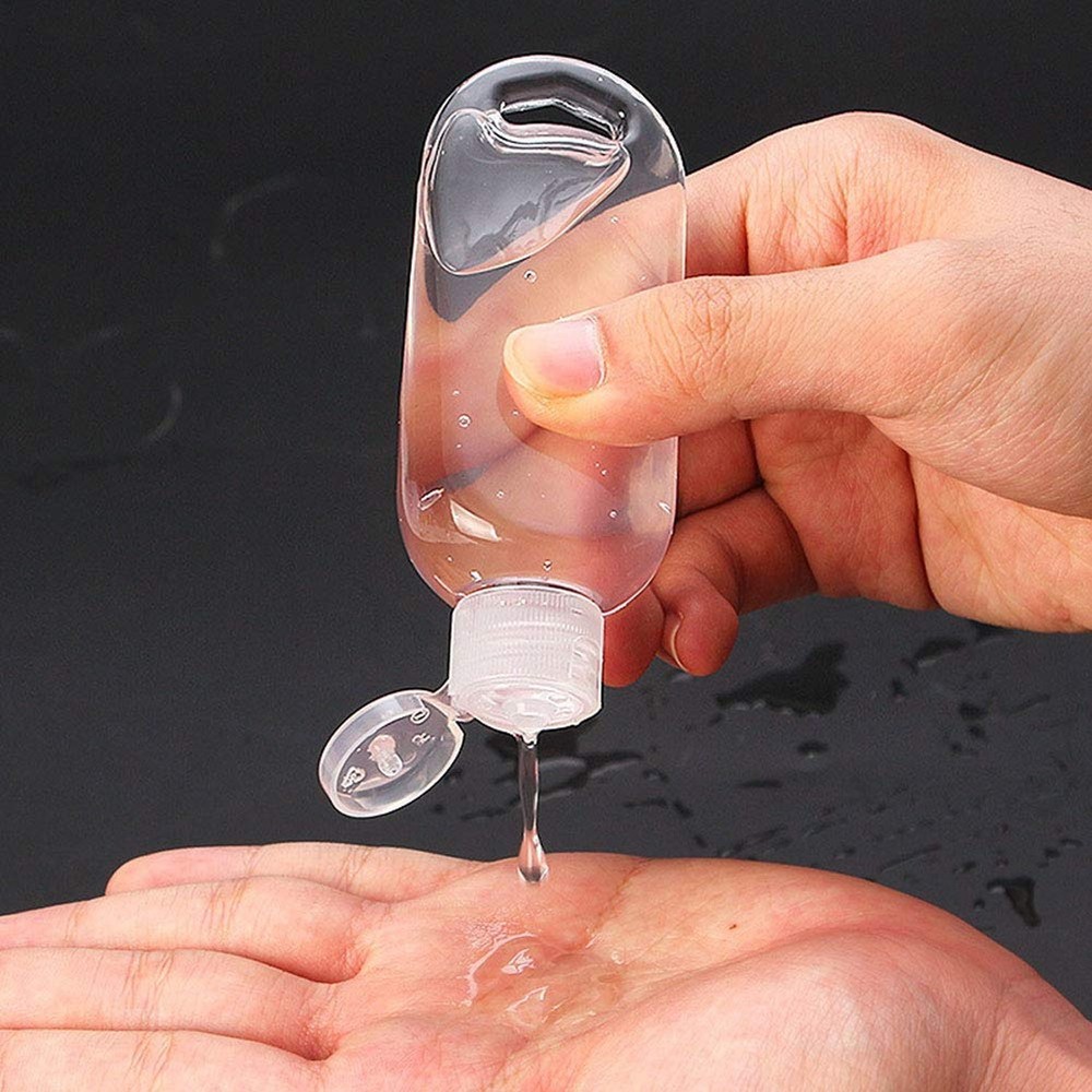 30 Pack Travel Plastic Clear Keychain Bottles, Leakproof Refillable Empty Bot...