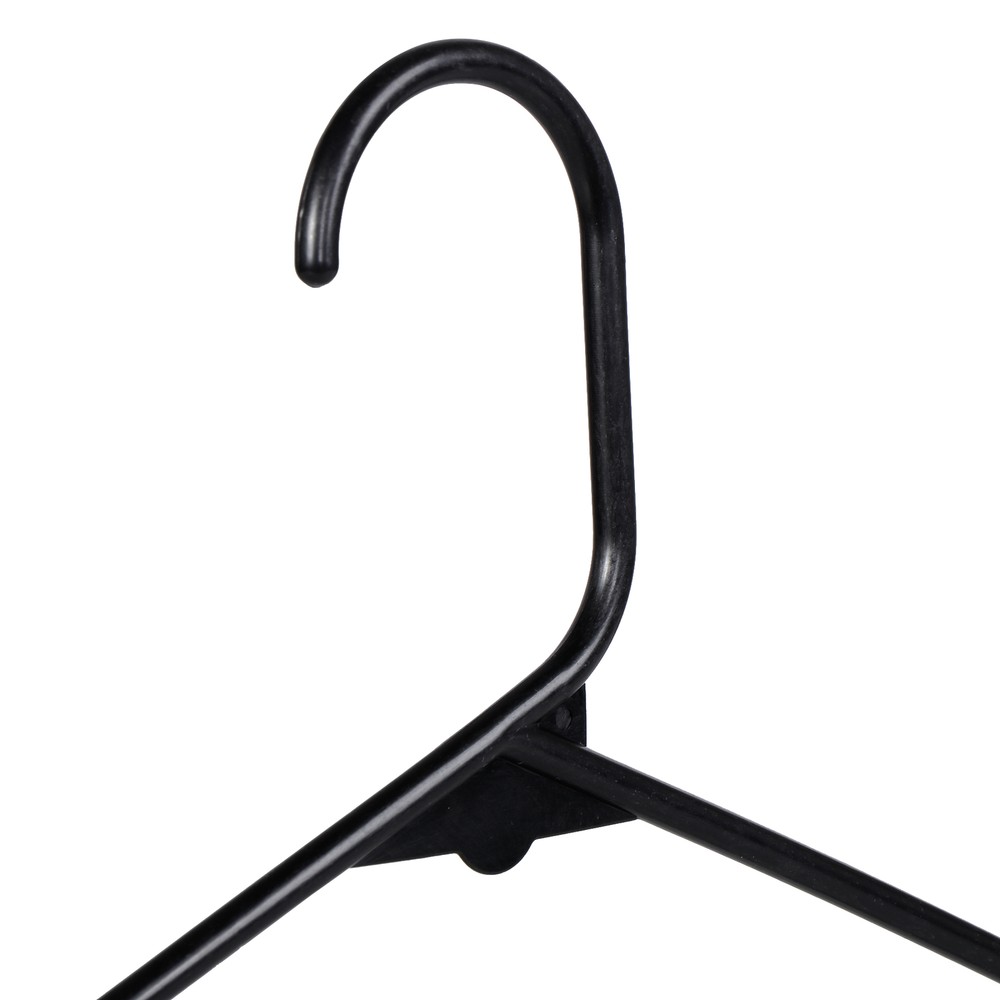 Plastic Clothes Hangers 100 PCS Durable Coat Hangers with 2 Hooks Black
