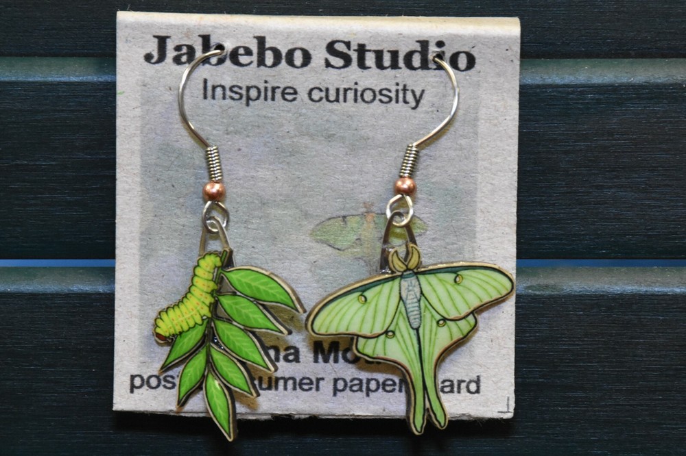 Jabebo Earrings Luna Moth