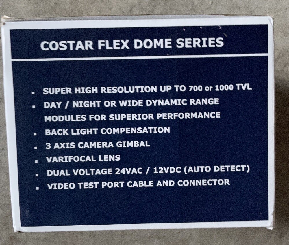 Costar Video Systems Flex Vandal Dome Series CDC3128IWDC