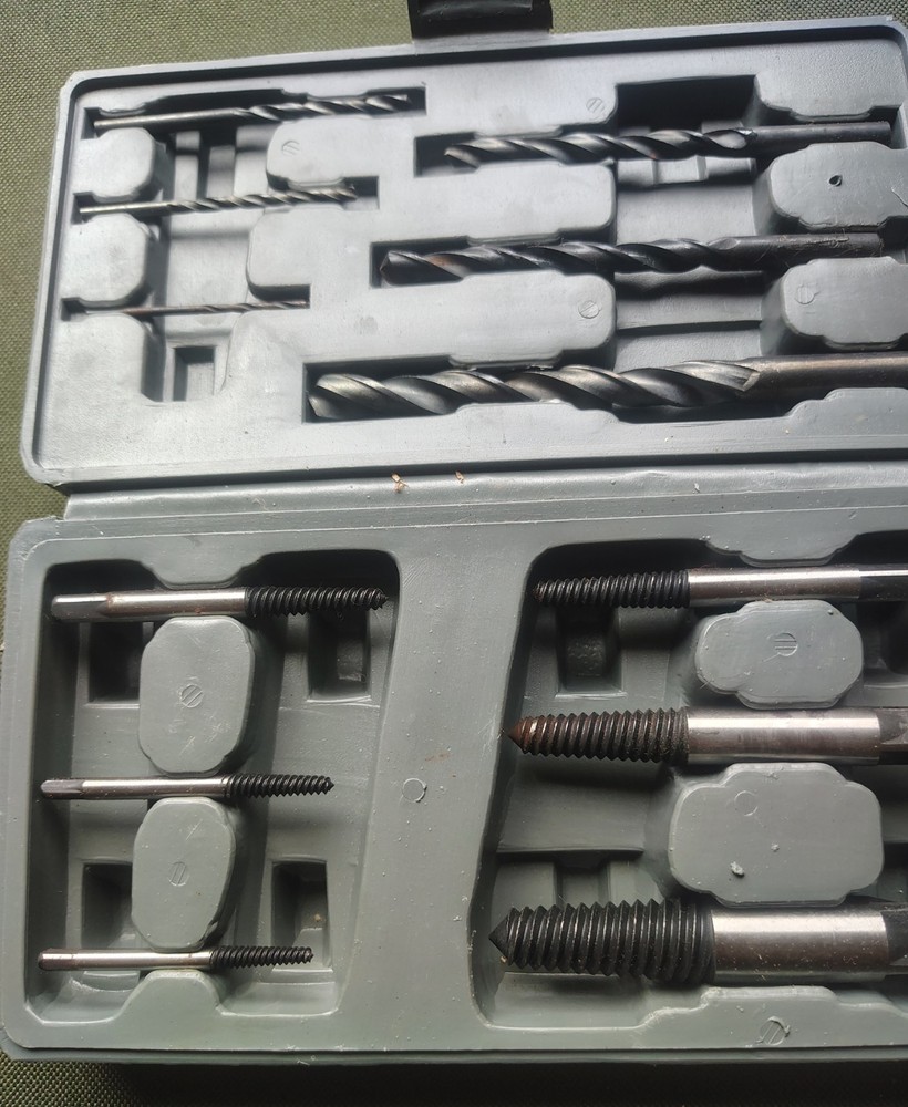 🗽12pc HSS EASY OUT RIGID SCREW EXTRACTOR SET WITH CASE