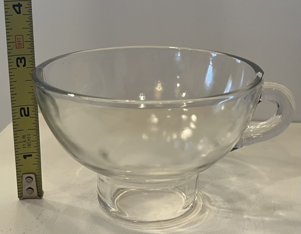 Vintage Thick Clear Glass Canning Funnel with a Finger Loop Handle